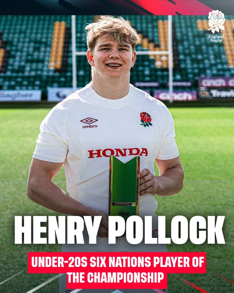 Henry Pollock-U20 Winer Of Six Nations Player Of The Championship ...